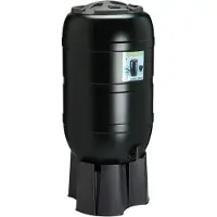 LTPRTZ Conjunto de depósito de agua para recoger agua de lluvia - Tapa con cierre - 210 litros - Verde