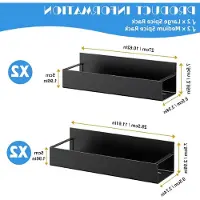 LTPRTZ Estante magnético para especias - Organizador para refrigerador - Almacenamiento de cocina - Potente sistema magnético - Juego de 4 unidades - Negro