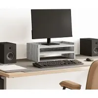 Merkloos Soporte para monitor de madera tratada para escritorio