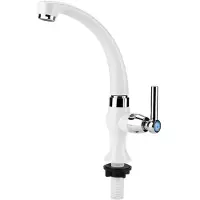 Merkloos Grifo de cocina monomando - Grifo de agua fría - Grifo - G1/2 - Plástico ABS - Fácil de instalar