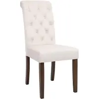 CLP Silla de comedor , tapizada con respaldo, modelo Lisburn. Silla de cocina con patas de caucho que protegen el suelo, color: crema, material: terciopelo