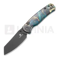 Bestechman Navaja Cicada's Wing - PVD - Resin, clear blue