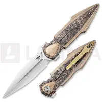 Bestech Navaja IKA Dagger - Hand Rubbed Satin - CF, Dark Matter Copper