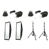 Nanlite Kit dual LED bicolor FS200 (con soporte de luz y softbox)