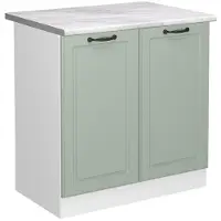 Vicco Armario bajo para fregadero R-Line Mint casa de campo/Blanco 80 cm encimera Mármol, Model 71408