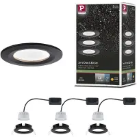 Paulmann Nova Coin, juego de 3 unidades, redondas, atenuables en 3 niveles,