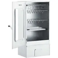 vidaXL Horno ahumador con 1 kg de astillas de madera, dimensiones 44,5 x 29 x 83 cm