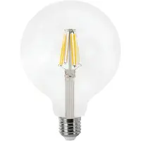 Matel Bombilla Led Globe Filament E27 G125 Warm Clear 12w
