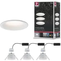 Paulmann Juego de 3 focos empotrables LED Cymbal