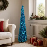 Syfax Árbol de Navidad pop-up 150 cm PET Azul