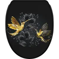 Sanilo Asiento de inodoro con sistema de cierre suave y sistema de fijación rápida, Goldenwing. Tapa de inodoro directamente del fabricante. Tapa de inodoro, asiento de inodoro, tapa de váter