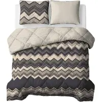 Royal Textile Sábanas edredón "Sleeptime Lazy" color taupe, tamaño 240 x 220 cm, con fundas de almohada incluidas