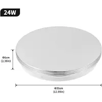 StarTech.com Lámpara de techo LED redonda - 24 W - Lámpara de superficie - 6500 K (blanco frío) - Sin parpadeo - No regulable