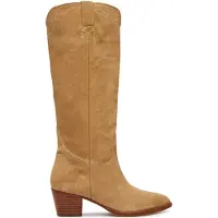 Ralph Lauren para mujer. 802P12042001 Botas altas Harpher de ante beige (40), Piel, 3 a 5cm, Ninguno, Casual, out