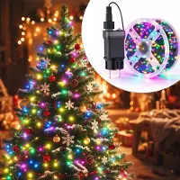 VA-Cerulean Guirnalda LED , cable de cobre de 30 metros, 300 LEDs, multicolor, para decoración de fiestas, uso exterior, con mando a distancia