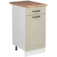 Vicco Mueble bajo de cocina R-Line Arena casa de campo/Blanco 40 cm encimera Roble dorado, Model 71054