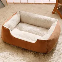 Merkloos Cama ortopédica para perros con cojín antiestrés, 50x40x15 cm, color café