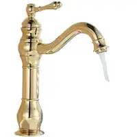 Merkloos Grifo de baño antiguo de latón: mezclador de agua fría y caliente