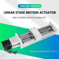 StarTech.com Eje lineal ZBX100 - Recorrido de 400 mm - Ejes X/Y/Z - Mesa de movimiento lineal - Motor paso a paso NEMA23 - Husillo de bolas 1605