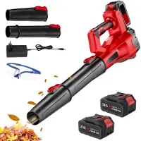 StarTech.com Soplador de hojas a batería - Soplador eléctrico para jardín - 500 W - 6 niveles de velocidad - 30.000 RPM - 2 baterías - Cargador incluido