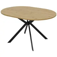 StarTech.com Mesa de comedor extensible - Forma redonda/ovalada - 100 × 100 cm, extensible hasta 140 cm - Para 4-6 personas - Fabricada en MDF - Color madera