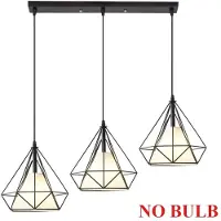 StarTech.com Lámpara colgante vintage - Modelo LB3 - Estilo industrial - Metal - Casquillo E27 - 1 fuente de luz - Sin bombilla - Lámpara colgante con cable