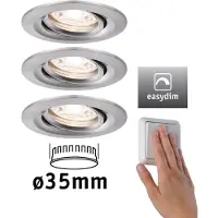 Paulmann Lámpara empotrable LED Nova Mini Plus, kit básico, con mecanismo de inclinación