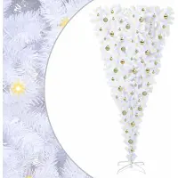 Syfax Árbol de Navidad artificial con 300 LED 210 cm PVC y Acero