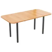 StarTech.com Mesa de comedor - 80 cm - Color madera - Estructura de metal - Patas rectas - Estilo moderno