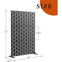 StarTech.com Panel de valla metálica - Protector visual decorativo - Para interiores y exteriores - Duradero - Ideal para jardín, terraza y piscina - Tipo 2
