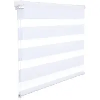 StarTech.com Doble capa - Tejido doble - Translucidez - 100x220 cm - Blanco - Poliéster - Montaje interior - Cadena de perlas
