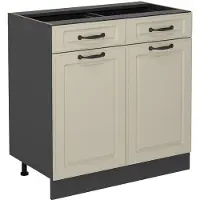 Vicco Mueble bajo de cocina R-Line Arena casa de campo/Antracita 80 cm sin encimera, Model 71152