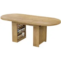 StarTech.com Mesa de comedor extensible - Mesa de comedor rectangular - 150–200 × 90 cm - Cajón de almacenamiento oculto - Para 6–8 personas - Fabricada en MDF - Acabado en imitación roble