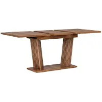 StarTech.com Mesa extensible para comedor - Mesa plegable - Ahorro de espacio - Fabricada en MDF - Rectangular - Patas ajustables y antideslizantes - Estilo moderno y minimalista - Color marrón oscuro