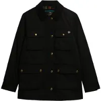 Superdry para mujer. W5011958A Abrigo Wax negro (XS), Casual, Algodón, outlet 2026.