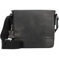 Green Burry Pure Black Bolso bandolera Piel natural 20 cm negro