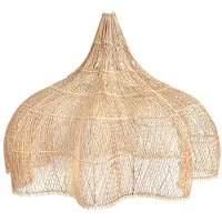 StarTech.com Lámpara colgante de ratán - Pantalla de lámpara trenzada a mano - 60 cm - 3 bombillas - Beige - Lámpara colgante con cable - Sin bombillas incluidas