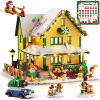 StarTech.com Casita navideña - Kit para construir un calendario de adviento - 1961 piezas - Microbloques de 3,6 mm - Cuenta atrás de 24 días - Versión 2026 - Villa navideña - A partir de 14 años