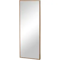 StarTech.com Espejo de pared decorativo, espejo de cuerpo entero, para montaje en pared, 125 x 45 cm, marco de madera de pino y MDF, cristal, color marrón