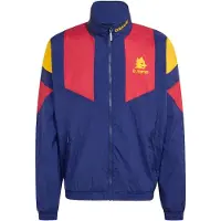 Adidas Chaqueta de chándal 'AS Rom EQT' azul oscuro / dorado / rojo
