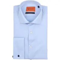 Suitable Camisa Elegante Puño Doble Azul talla