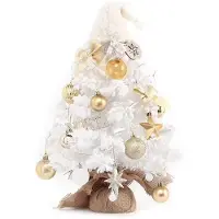 StarTech.com Mini árbol de Navidad - Decoración para la mesa - 50 cm - Blanco - Con adornos navideños - Kit para hacer tú mismo