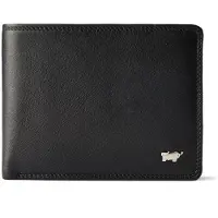 Braun Büffel Golf 3.0 Cartera Bloqueo RFID Piel natural 12.5 cm negro