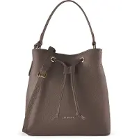 Lazarotti Bolso bucket de piel de Bolonia, 25 cm gris