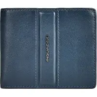 Piquadro Victor Cartera Bloqueo RFID Piel natural 11 cm azul