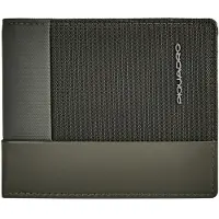 Piquadro Sync Cartera Bloqueo RFID Piel natural 11 cm verde