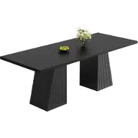 StarTech.com Mesa extensible para comedor - Mesa de cocina - 120/160 x 80 x 76 cm - Capacidad para 4-6 personas - Fabricada en MDF y metal - Patas trapezoidales con ranuras - Color negro