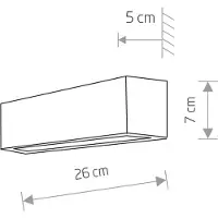 Nowodvorski Lighting Aplique de pared Straight XS, ancho 26 cm, blanco