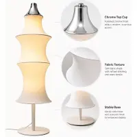 StarTech.com Lámpara de pie estilo Wabi-Sabi - Lámpara de pie japonesa - 85 cm de altura - Diámetro de 40 cm - Casquillo E27 - Pantalla de tela - 1 fuente de luz - Sin bombilla incluida