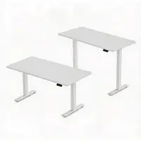 StarTech.com Escritorio - Altura ajustable eléctricamente - 120 x 70 cm - 3 posiciones de memoria - Escritorio regulable en altura (para estar sentado o de pie) - Ganchos laterales - Estructura de madera
